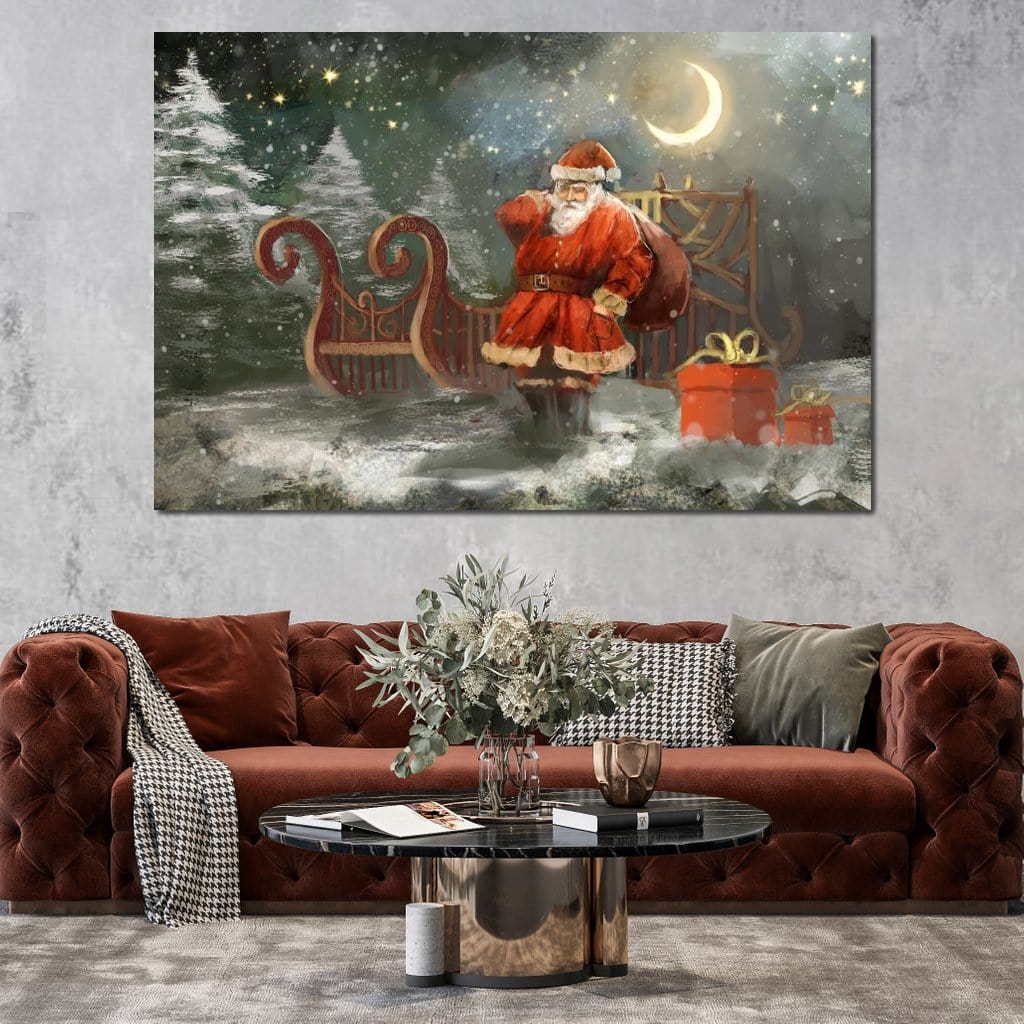 Christmas Night Canvas Wall Art