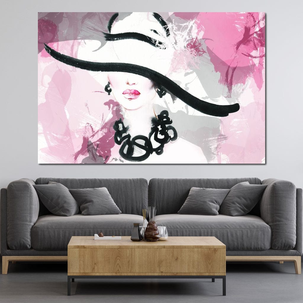 Fashionista Portrait Canvas Wall Art