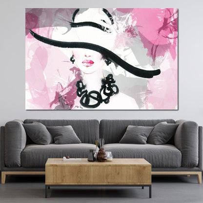 Fashionista Portrait Canvas Wall Art