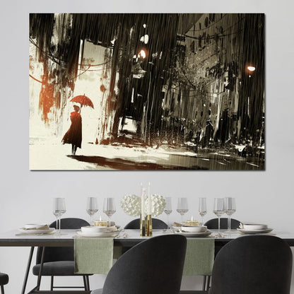 Halelis Rainy Day Canvas Wall Art