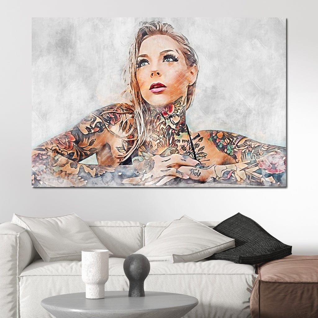 Girl Tattoo 2 - Mateo Canvas Wall Art