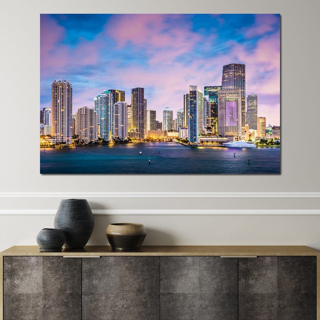 Downtown Miami Canvas Wall Art