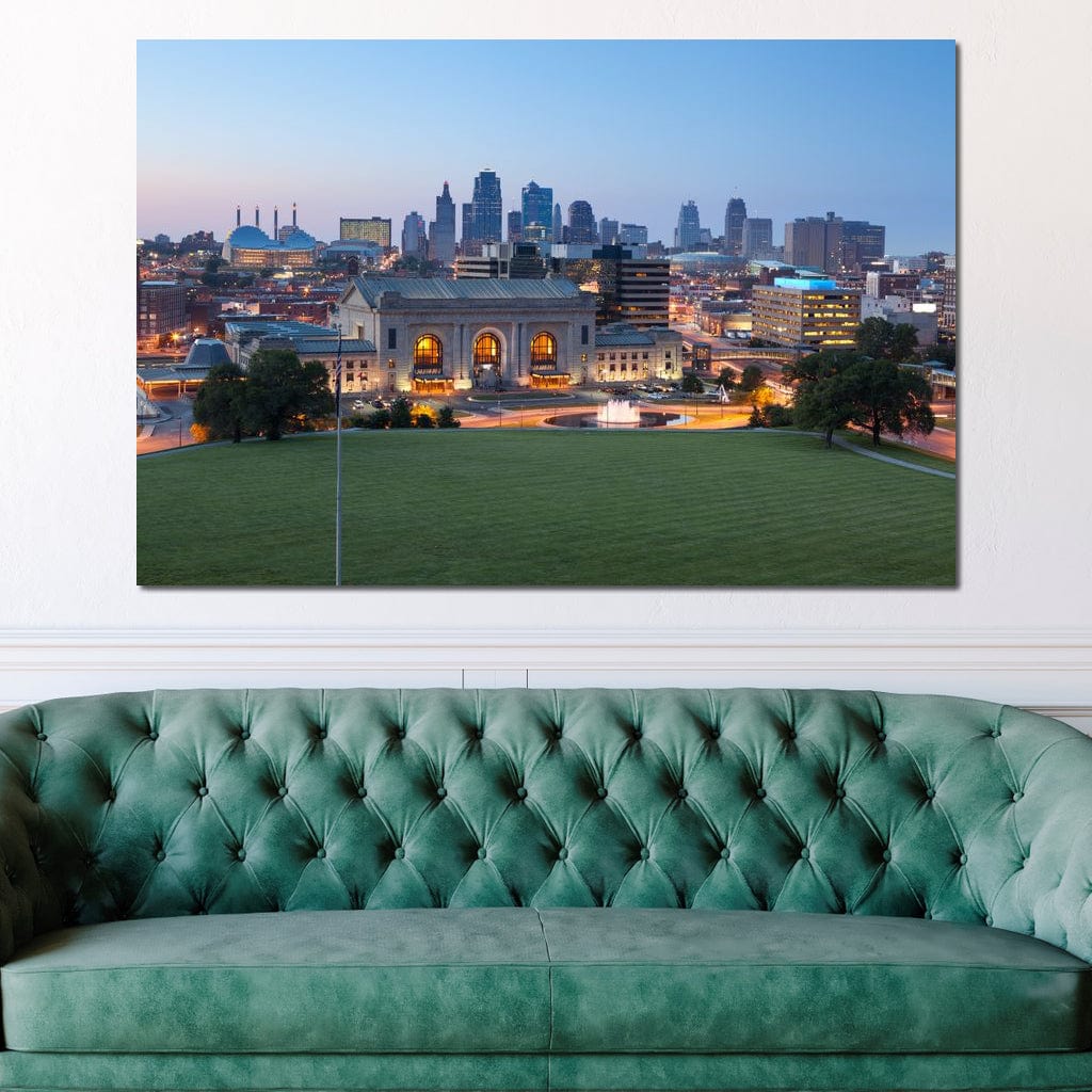 Kansas City Skyline Canvas Wall Art