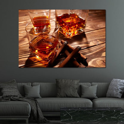Cognac & Cigars Canvas Wall Art