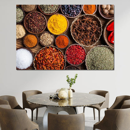 Spices Selection Canvas Wall Art