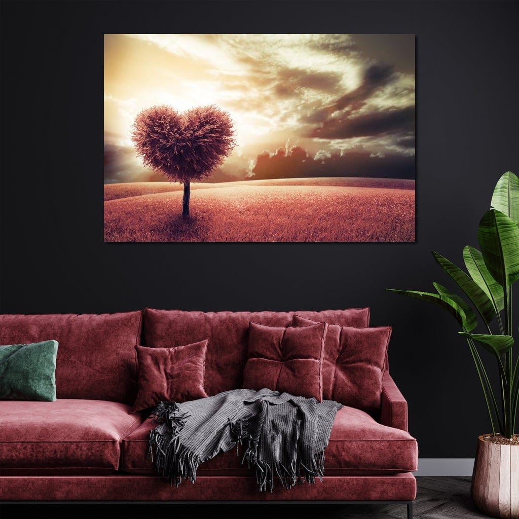 Loving Tree Sunrise Canvas Wall Art