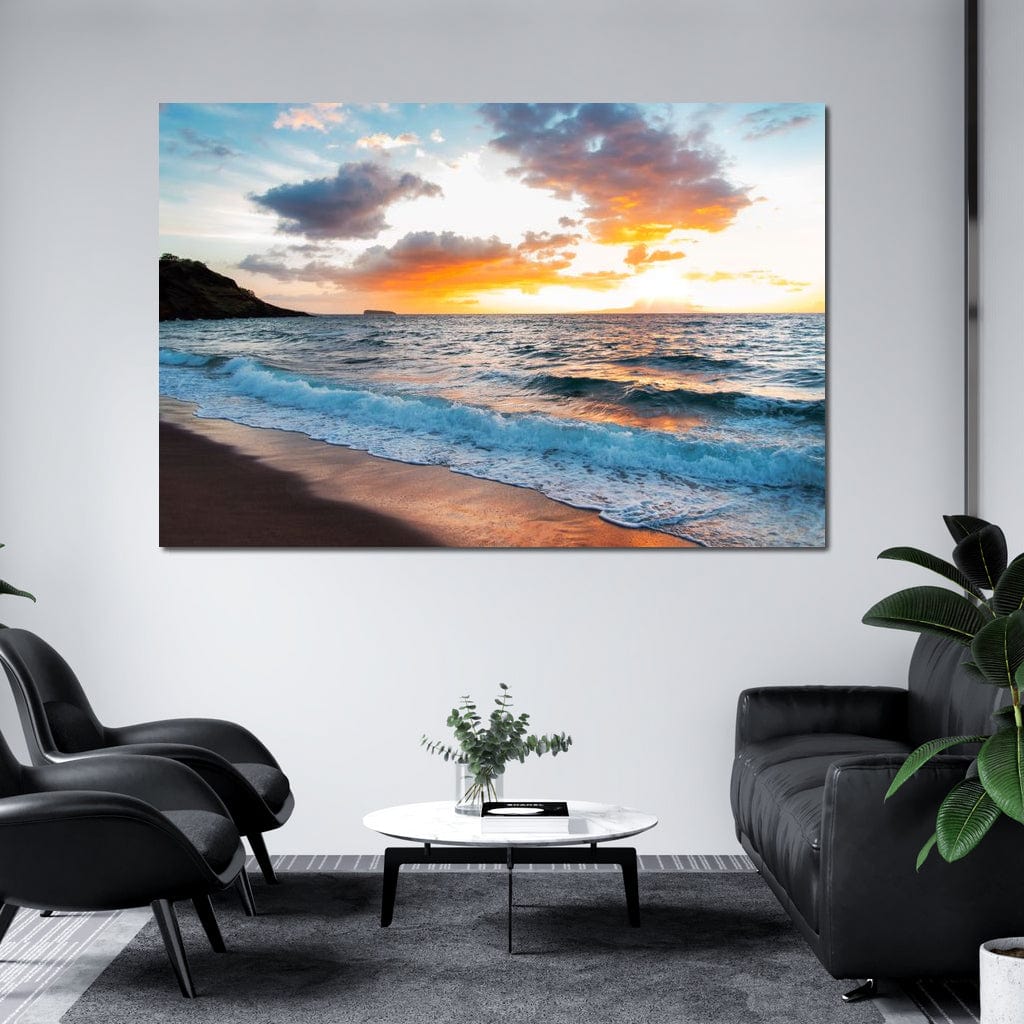 Maui Black Sand Beach Canvas Wall Art