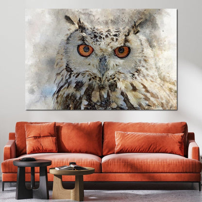 Eurasian Owl Canvas Wall Art