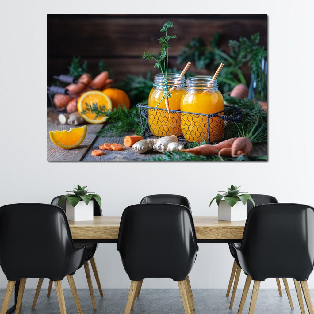 Fresh Orange Juice Canvas Wall Art