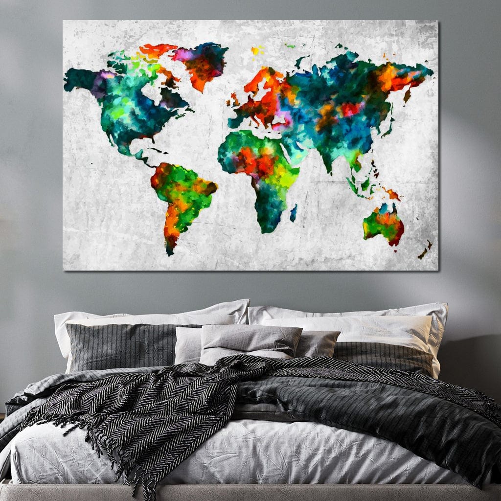 World Map - Mateo Canvas Wall Art