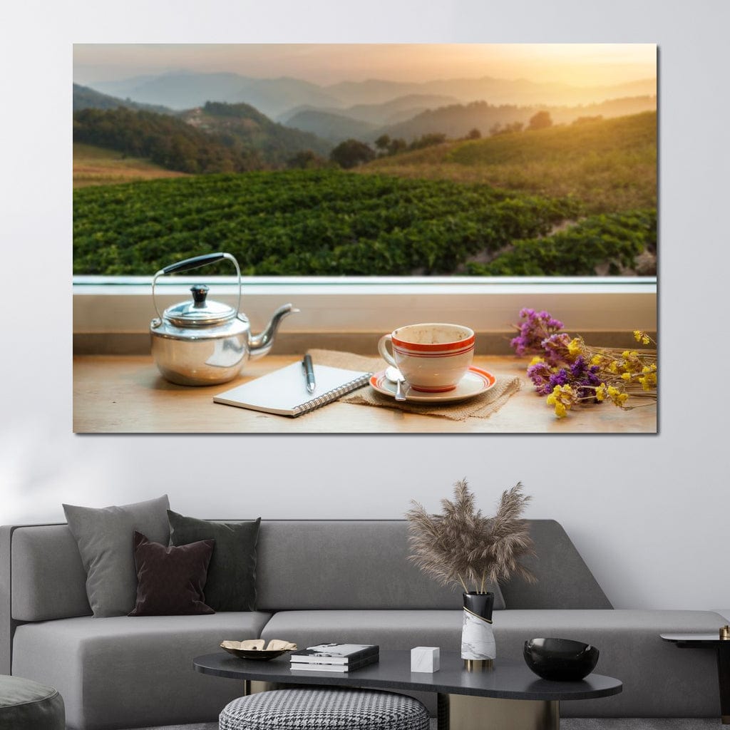 Coffee with a View Canvas Wall Art