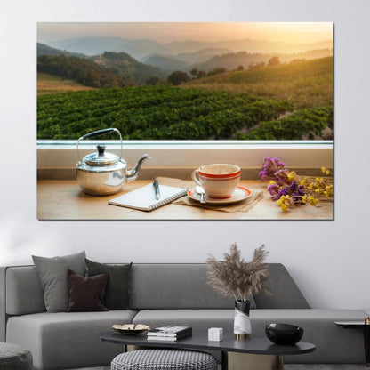 Coffee with a View Canvas Wall Art