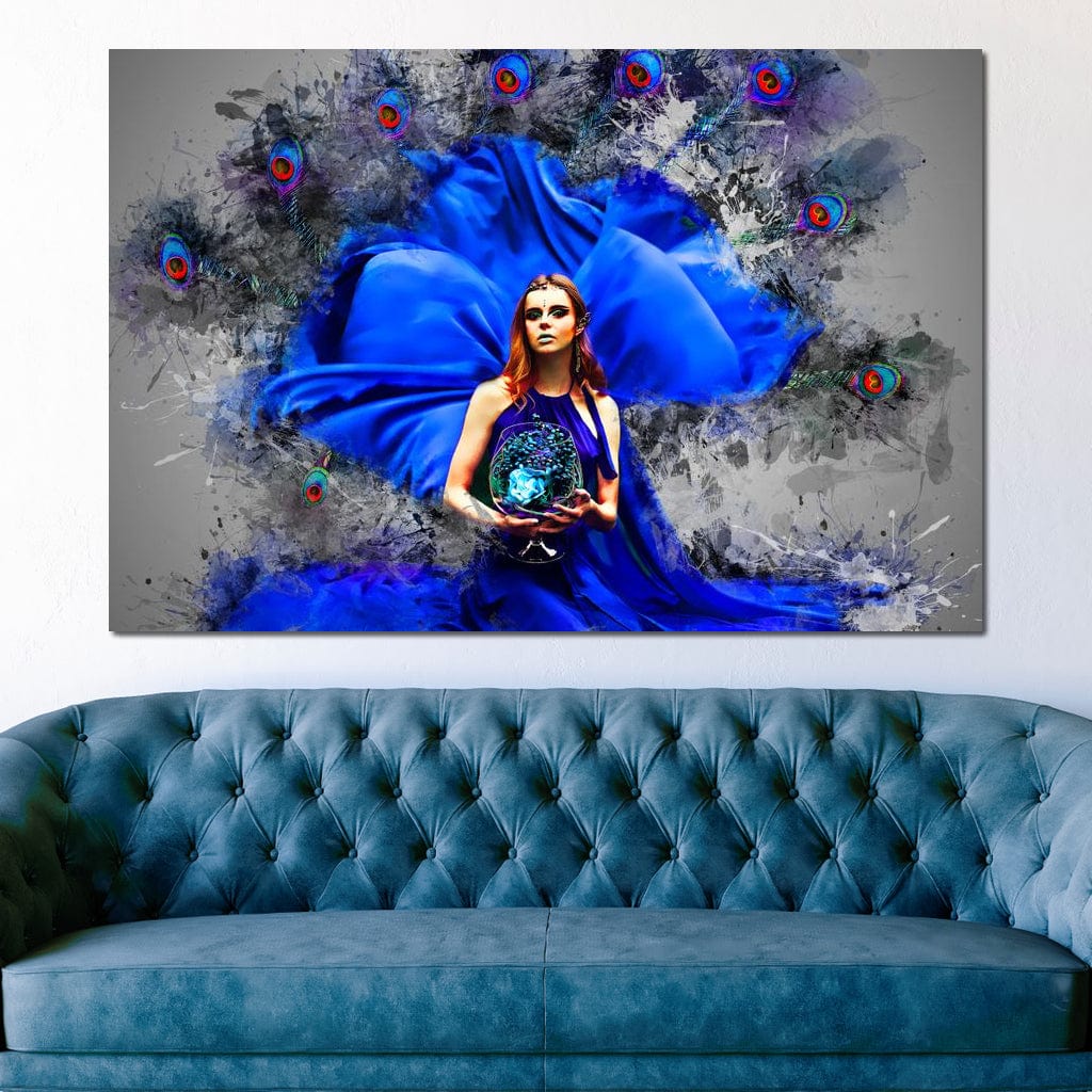 Feather Gown Canvas Wall Art