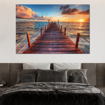 West Coast Sunset Canvas Wall Art