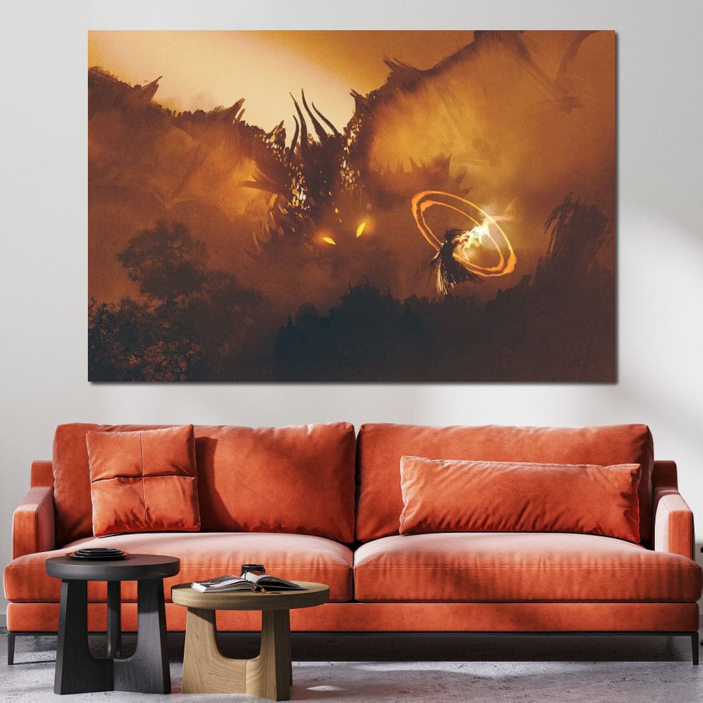 Epic Clash Canvas Wall Art