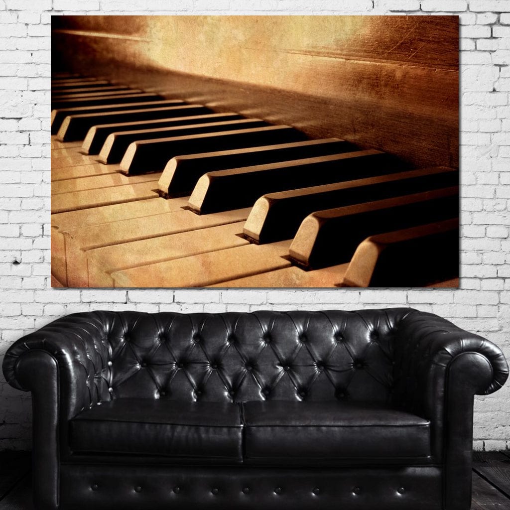Vintage Piano Keys Canvas Wall Art