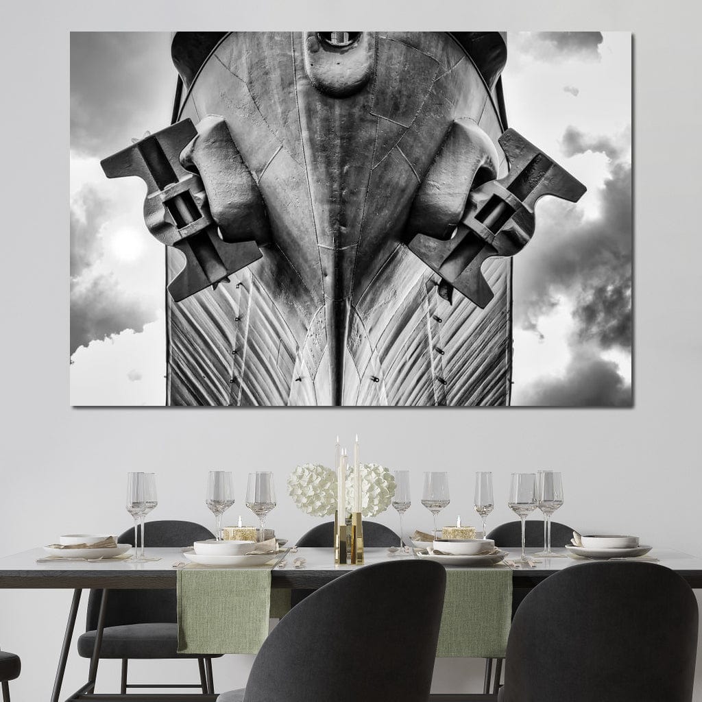 WWII Battleship Canvas Wall Art