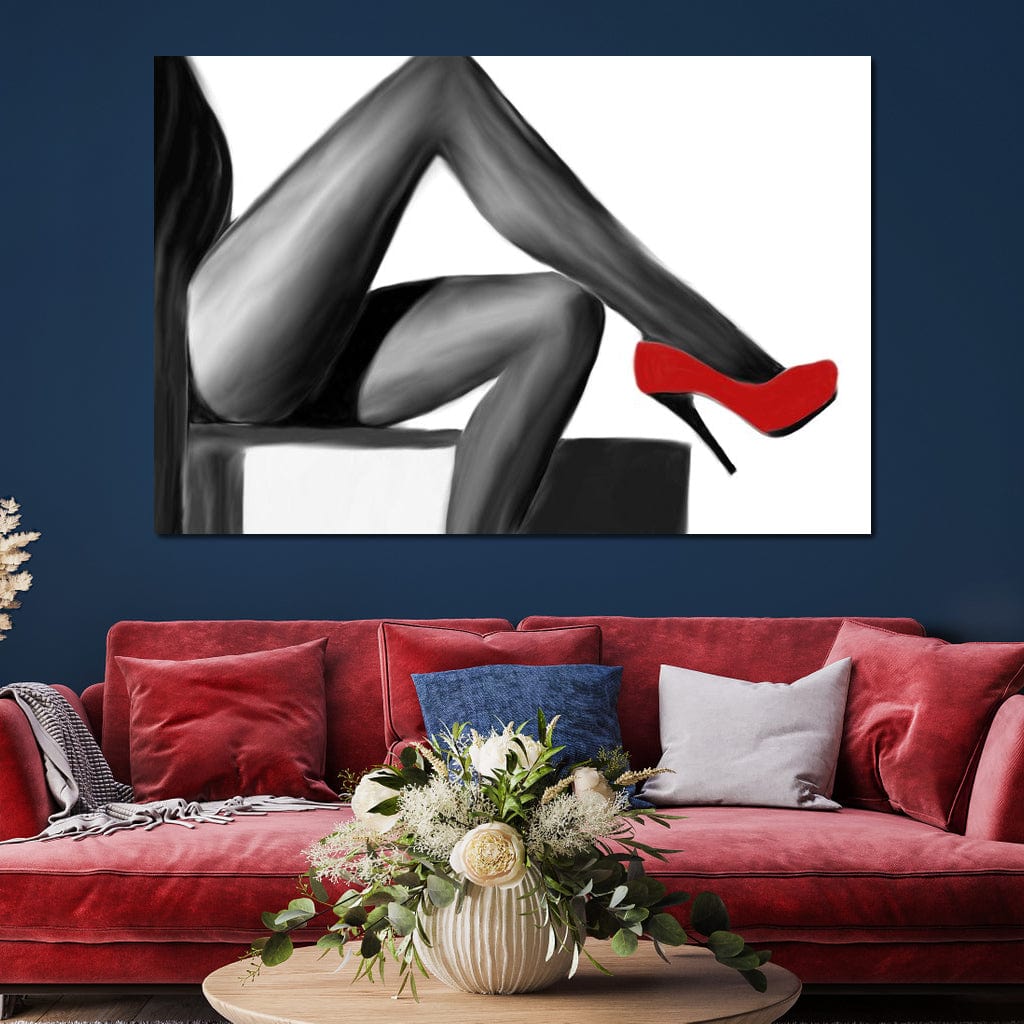 Red Stiletto Canvas Wall Art