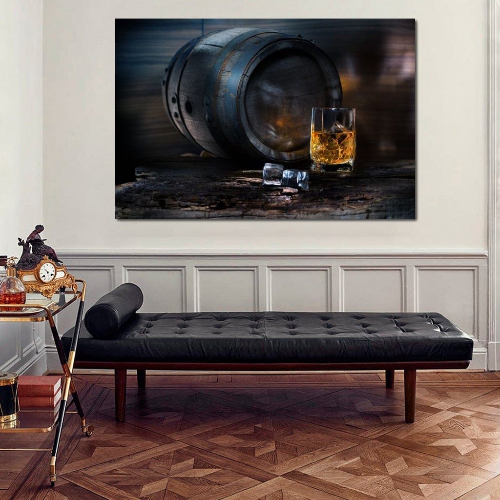 Keg of Whiskey Canvas Wall Art