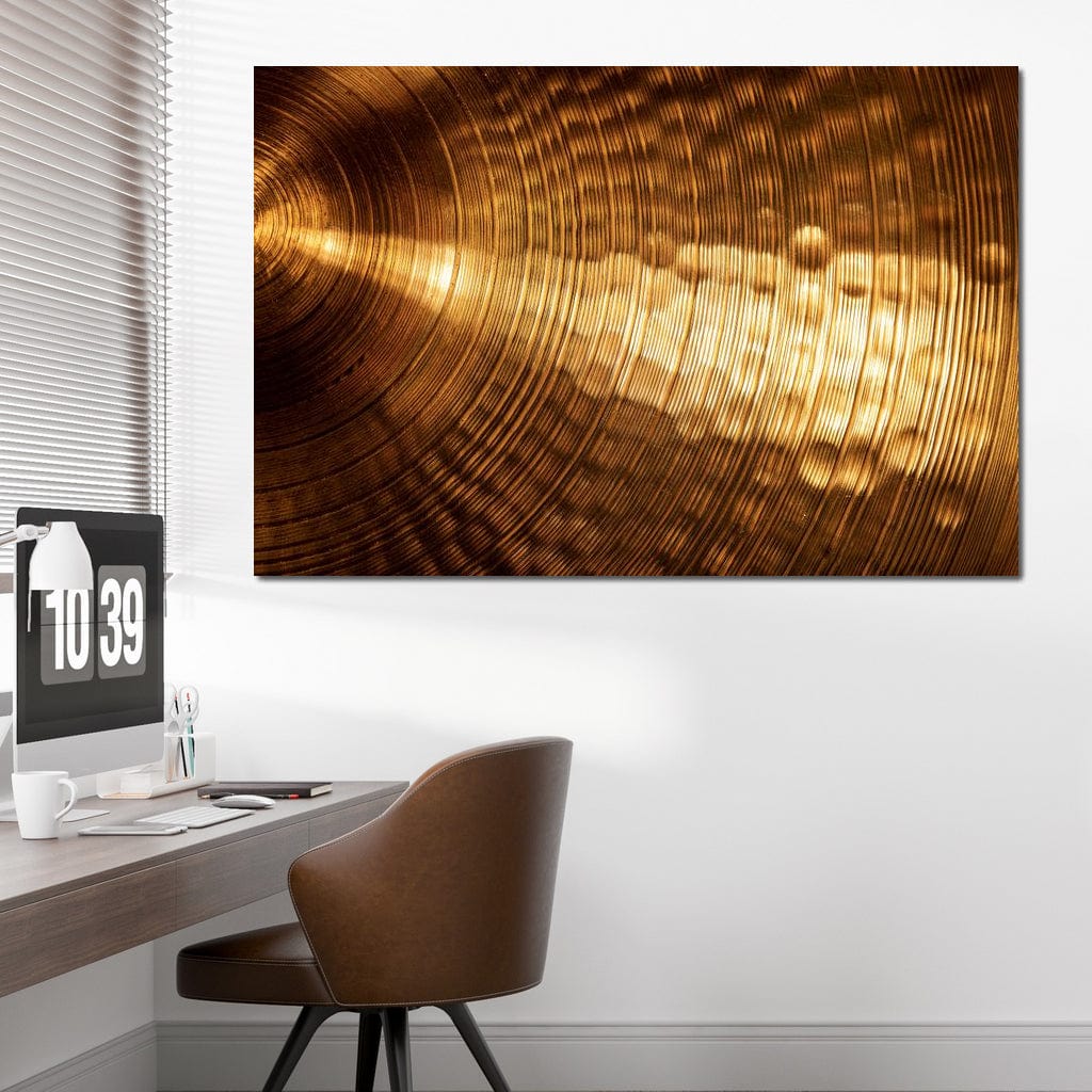 Golden Cymbal Canvas Wall Art
