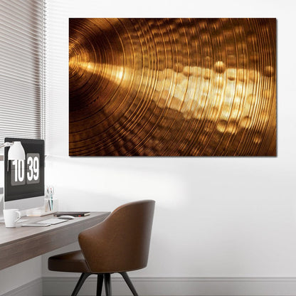 Golden Cymbal Canvas Wall Art