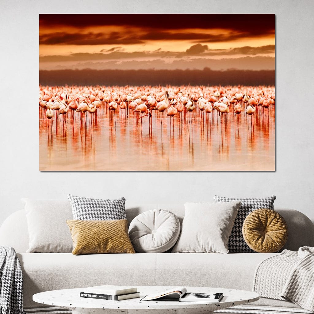 Lake Nakuru Flamingos Canvas Wall Art