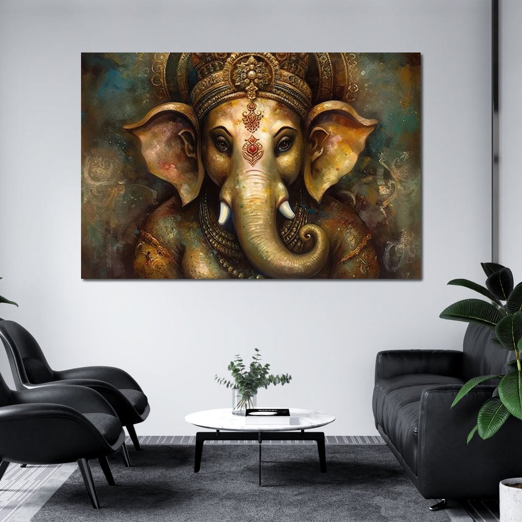 Ganesha's Intelligence Canvas Wall Art