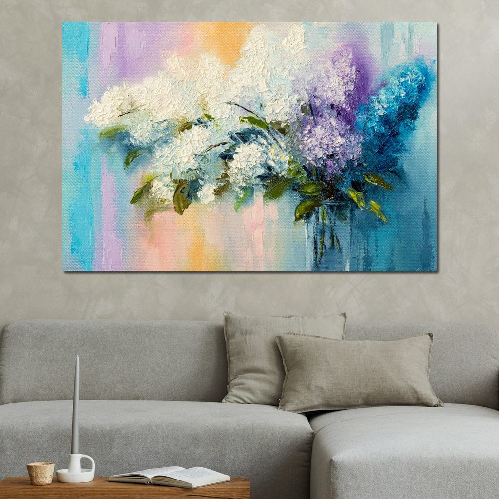 Lilac Flowers Canvas Wall Art