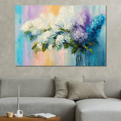 Lilac Flowers Canvas Wall Art