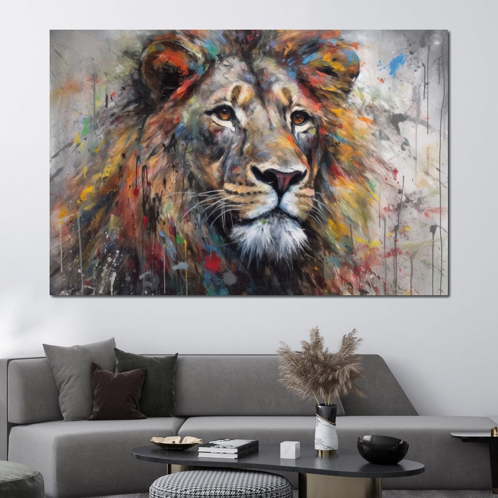 Urban Jungle: Lion Canvas Wall Art