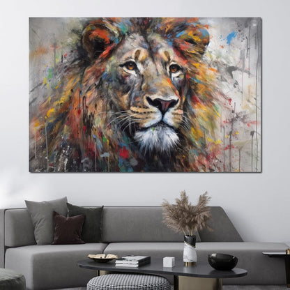 Urban Jungle: Lion Canvas Wall Art