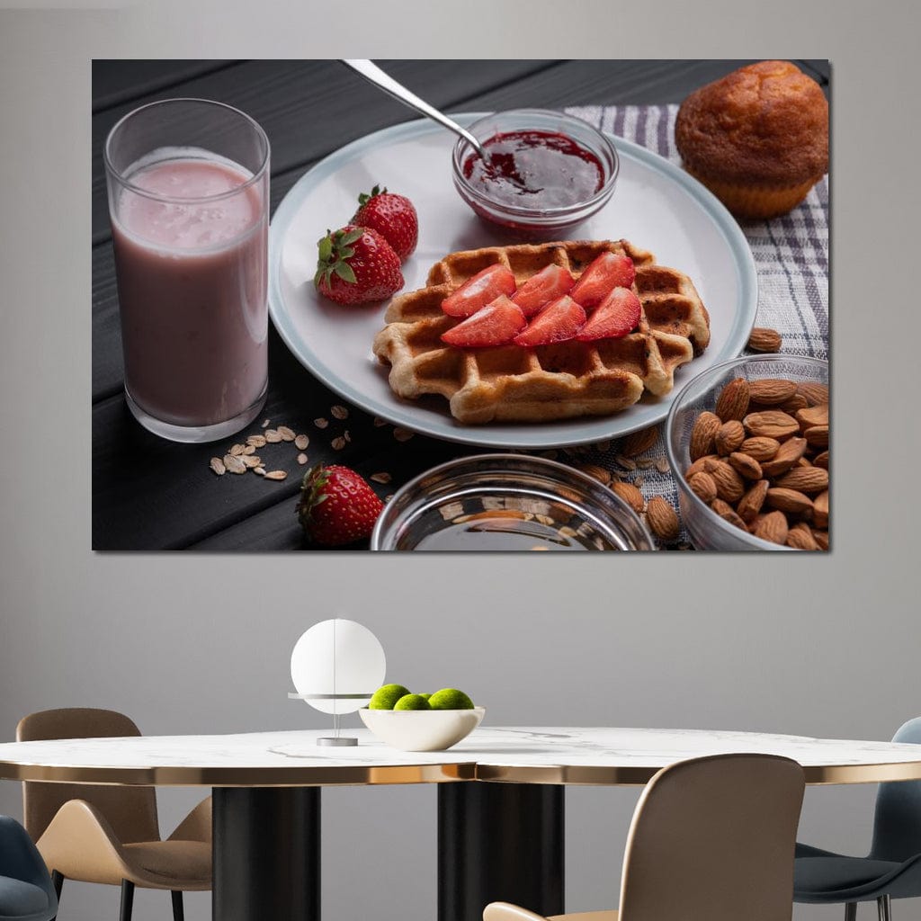 Homemade Waffles Canvas Wall Art