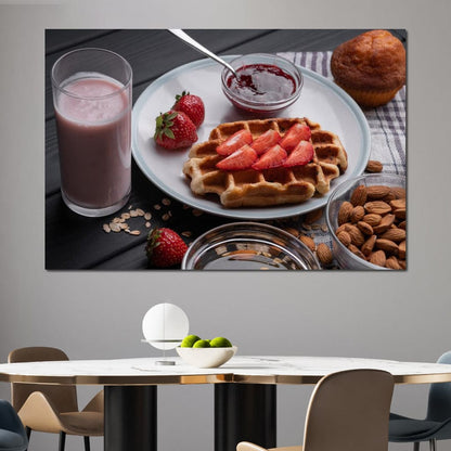 Homemade Waffles Canvas Wall Art