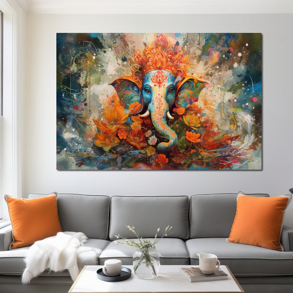 Ganesha's Grace Canvas Wall Art