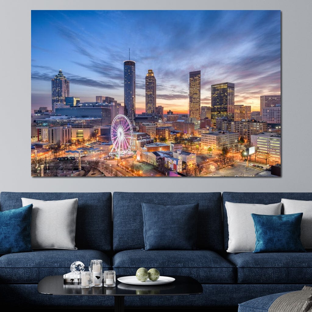 Atlanta Skyline Canvas Wall Art