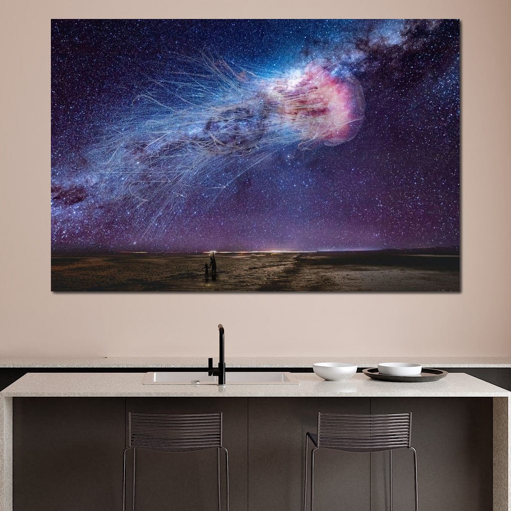 Cosmic Jellyfish Galaxy - KitConcepts Canvas Wall Art