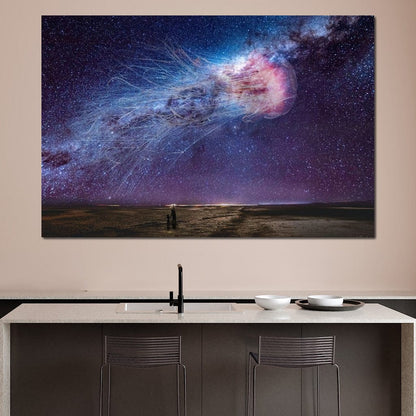 Cosmic Jellyfish Galaxy - KitConcepts Canvas Wall Art
