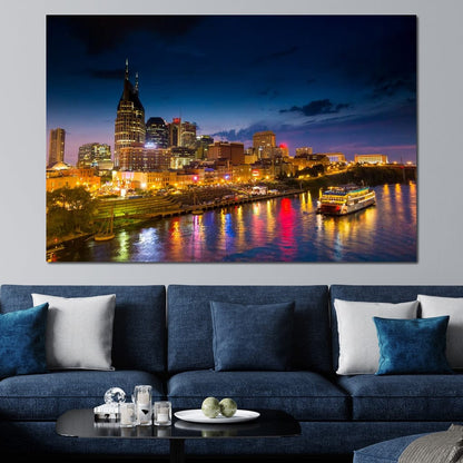 Nashville Skyline Canvas Wall Art