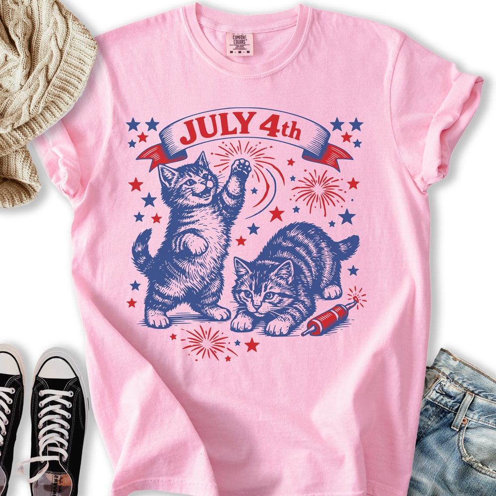 July 4th Kittens Relaxed Tee