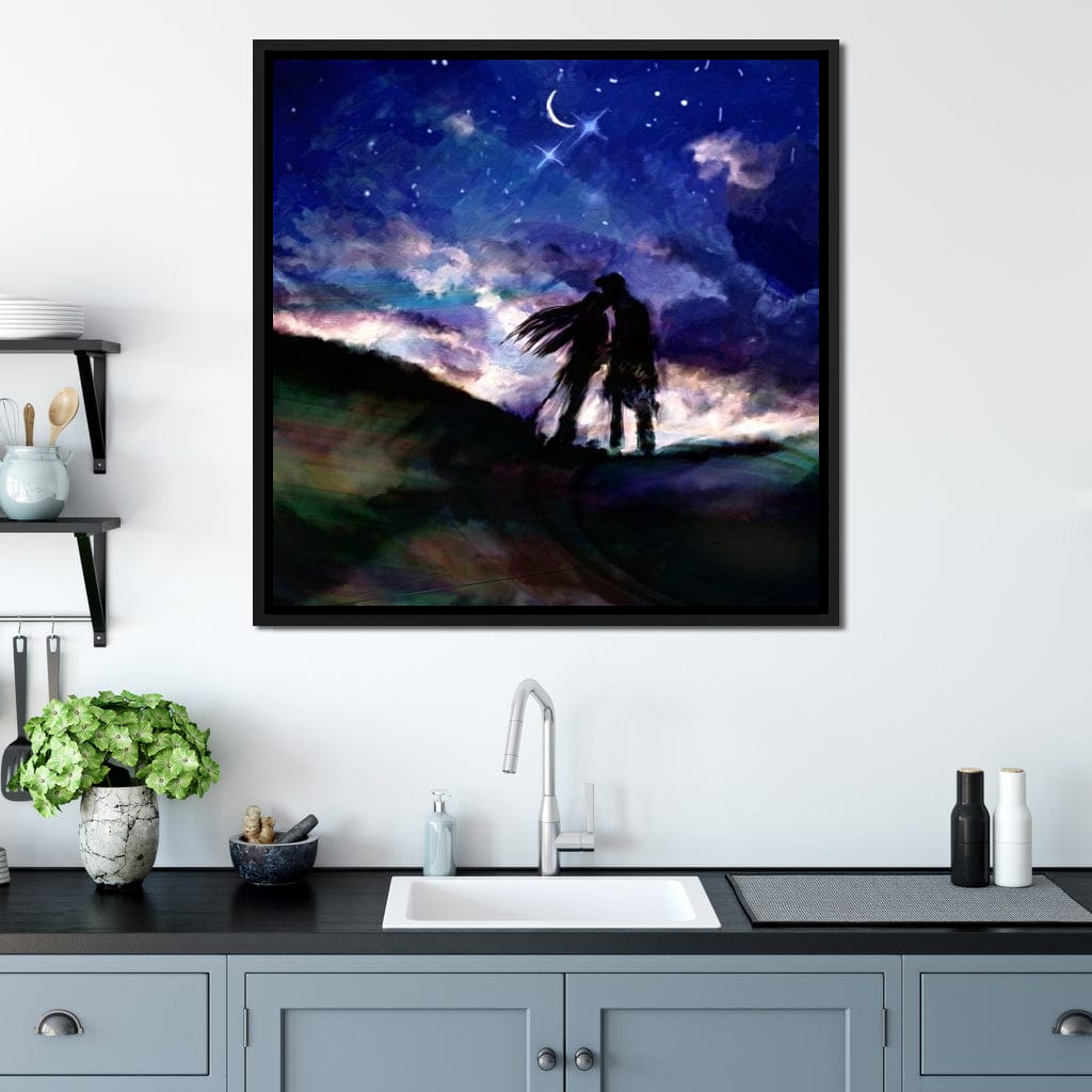 Kissing Under the Stars Canvas Wall Art