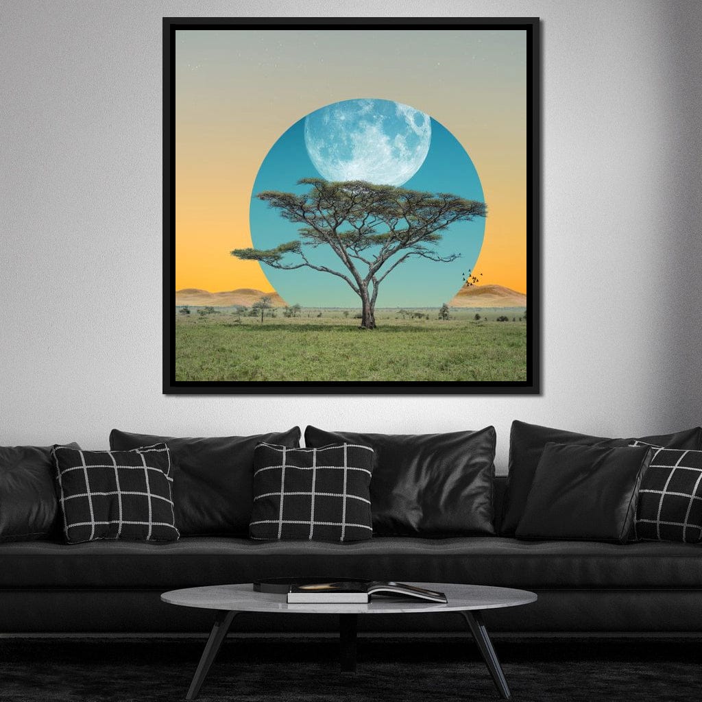 Moon Tree Canvas Wall Art
