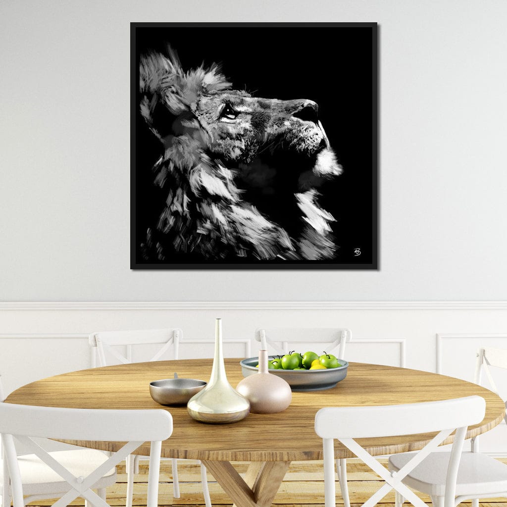 Lion Stare Canvas Wall Art