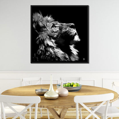 Lion Stare Canvas Wall Art