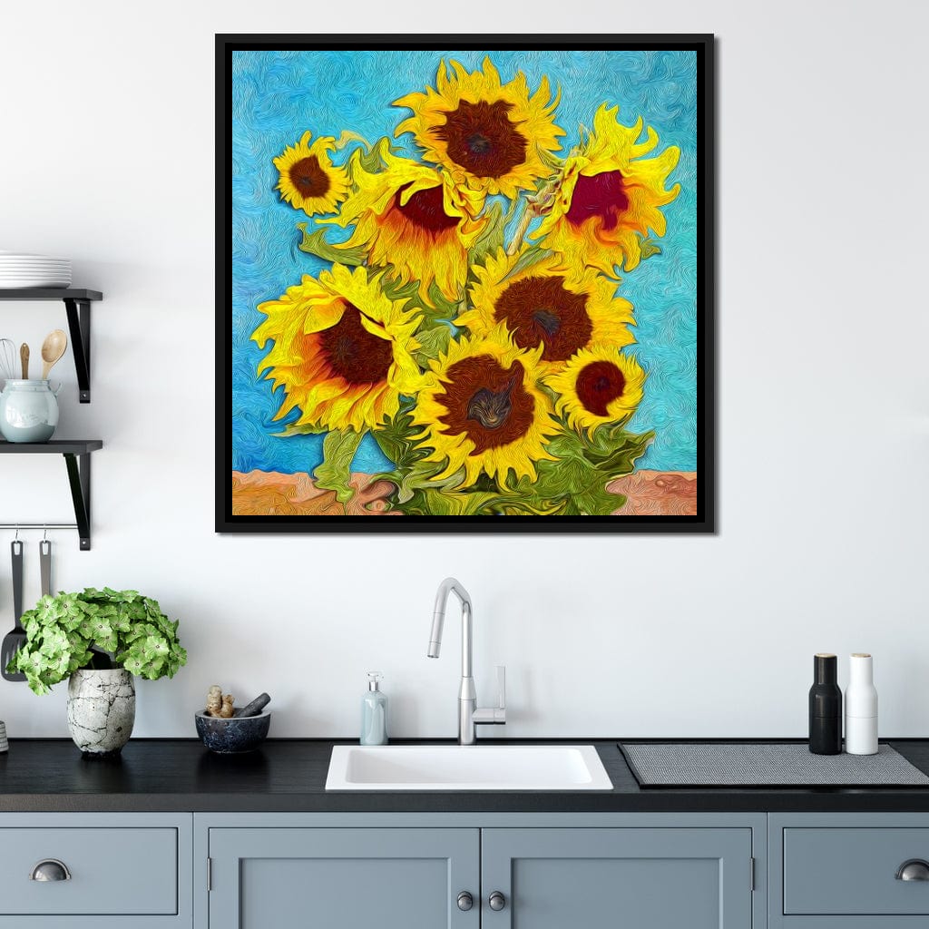 Impressionist Sunflowers Canvas Wall Art