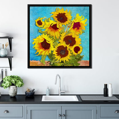 Impressionist Sunflowers Canvas Wall Art
