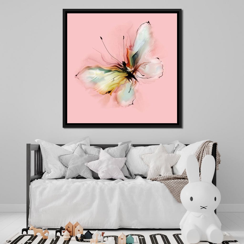 White Butterfly Canvas Wall Art