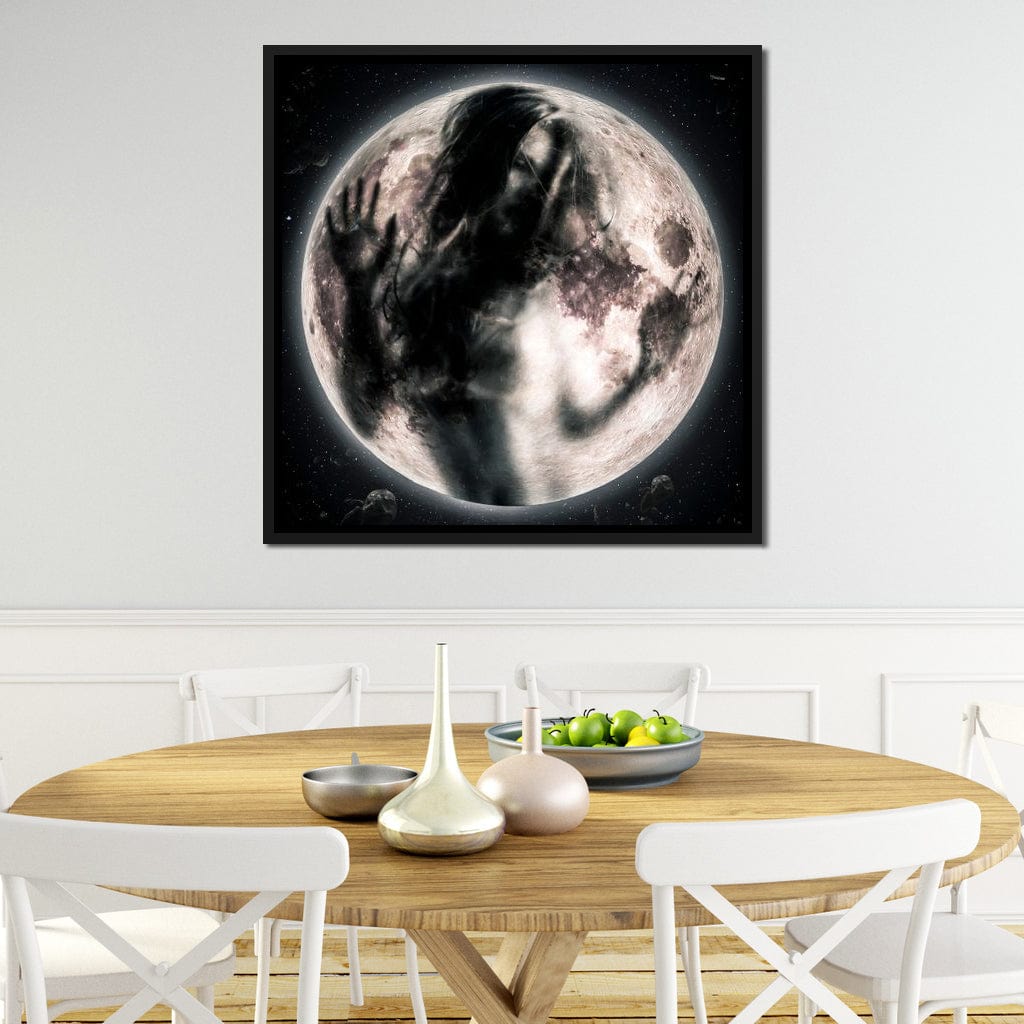 Moon Girl Canvas Wall Art