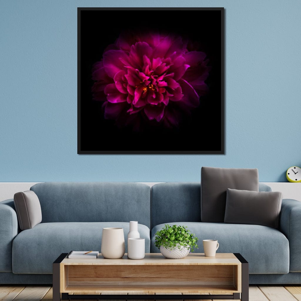 Purple Backyard Flowers Canvas Wall Art
