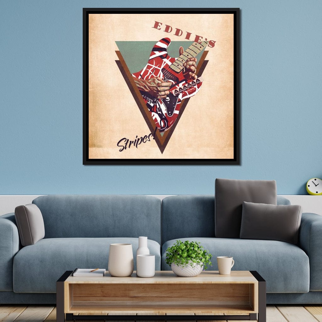Eddie Van Halen's Guitar Retro Canvas Wall Art