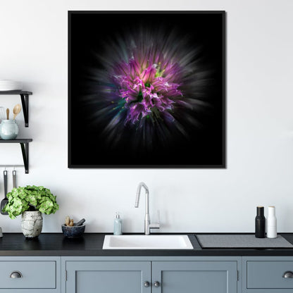 Flowers Color Flow Canvas Wall Art